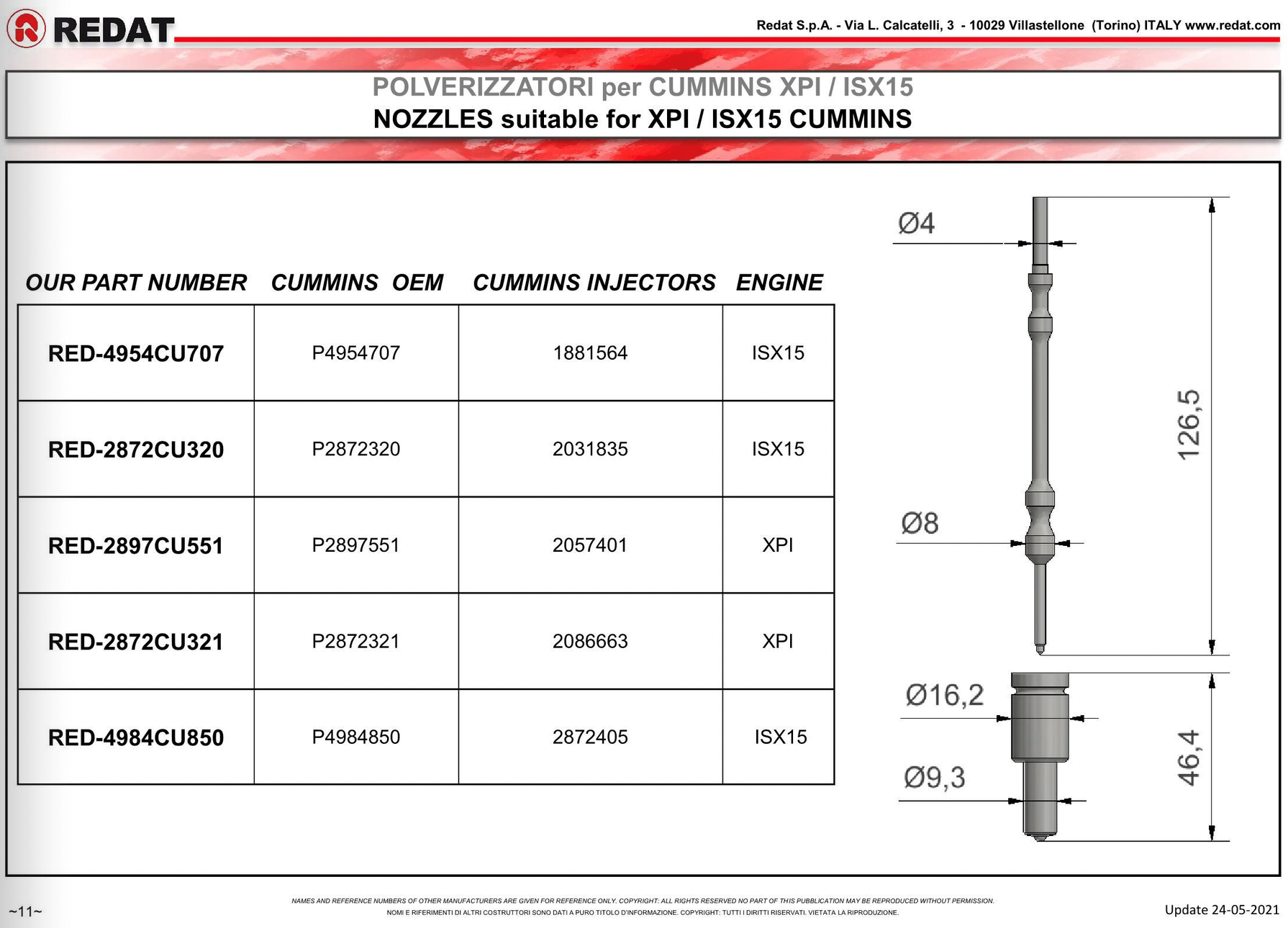 cummins isx nozzles