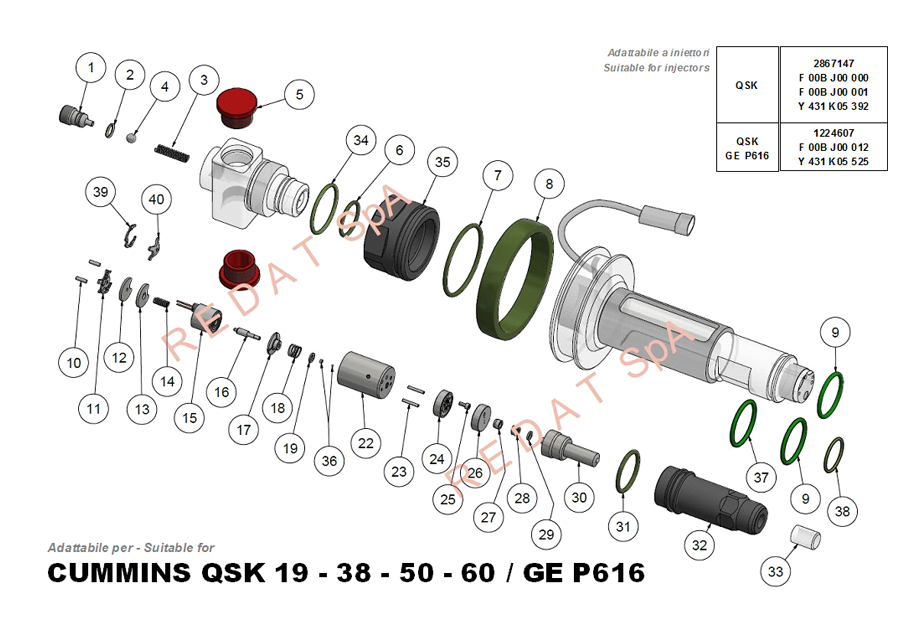 CUMMINS QSK 19 - 38 - 50 - 60 / GE P616